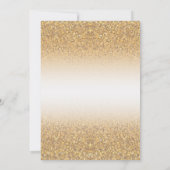 Invitation Cadre de 50e anniversaire de mariage floral paille (Dos)