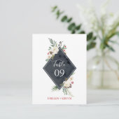 Invitation Cadre de bouquet de Noël Holly & White Roses (Debout devant)