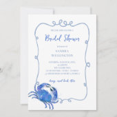 Invitation Cadre de caniche bleu de plage (Devant)