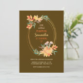 Invitation Cadre de citrouille ovale CHOISISSEZ LA COULEUR DE (Debout devant)