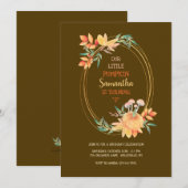 Invitation Cadre de citrouille ovale CHOISISSEZ LA COULEUR DE (Devant / Derrière)