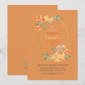 Invitation Cadre de citrouille ovale VOUS CHOISISSEZ LA COULE (Devant / Derrière)