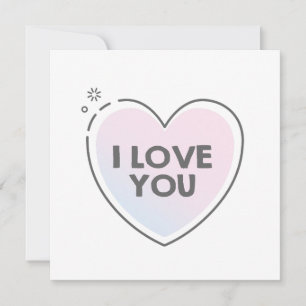 Invitation Cadre de coeur et texte je t'aime