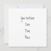 Invitation Cadre de crayons lumineux (Dos)