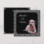 Invitation Cadre de dalmatien et d'impression animale pour 25 (Devant / Derrière)