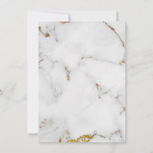 Invitation Cadre de diamant de naissance en pierre de marbre  (Dos)