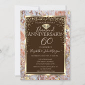 Invitation Cadre de diamant Mariage Anniversaire de mariage p (Devant)