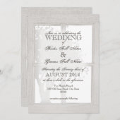 Invitation Cadre de fenêtre en bois rustique (Devant / Derrière)