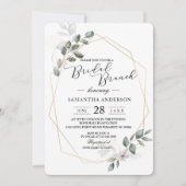 Invitation Cadre de feuille d'aquarelle de verdure douce et f (Devant)