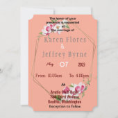 Invitation Cadre de fleurs (Devant)
