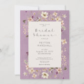 Invitation Cadre de fleurs sauvages violettes rustiques pour (Devant)