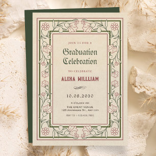 Invitation Cadre de florat artistique vintage pour la remise