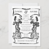 Invitation Cadre de forme féminine Art Nouveau Déco (Devant)