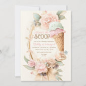 Invitation Cadre de glace vintage, Glace rose poudré (Devant)