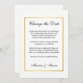 Invitation Cadre de glamour doré, événement, changement de da (Devant / Derrière)