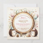 Invitation Cadre de hérisson d'invitation d'anniversaire pour (Dos)
