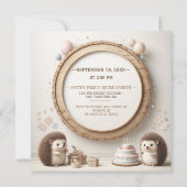 Invitation Cadre de hérisson d'invitation d'anniversaire pour (Dos)