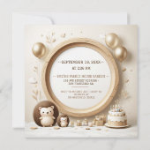 Invitation Cadre de hérisson d'invitation d'anniversaire pour (Dos)