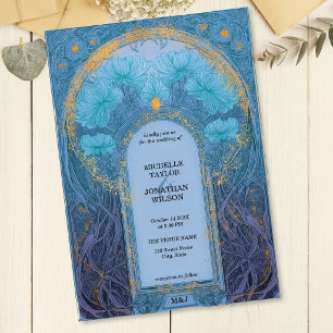 Invitation Cadre de jardin botanique Art Nouveau Rétro Vintag
