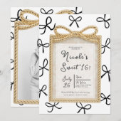 Invitation Cadre de la corneille d'or & Petites vaches noires (Devant / Derrière)