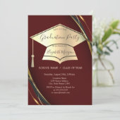 Invitation Cadre de la limite d'obtention d'or Graduation noi (Debout devant)