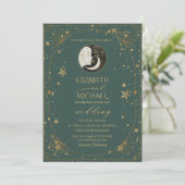 Invitation Cadre de lune de soleil céleste Mariage (Debout devant)