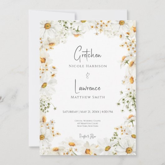 Invitation Cadre de marais rustique moderne (Devant)