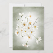 Invitation Cadre de marguerite rustique moderne Vert (Dos)