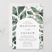 Invitation Cadre de mariage à verdure abondante (Devant)
