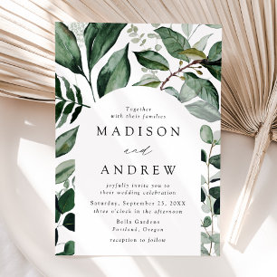 Invitation Cadre de mariage à verdure abondante