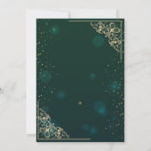 Invitation Cadre de mariage anniversaire Elegant Hearts Vert (Dos)