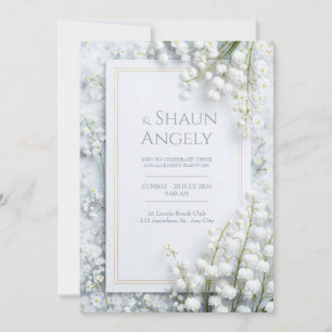 Invitation Cadre de mariage en marbre doré de White Lily Vall