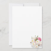 Invitation Cadre de mariage fleur rose corail blanc noir (Dos)