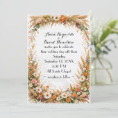 Invitation Cadre de mariage Fleurs d'été (Debout devant)