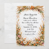 Invitation Cadre de mariage Fleurs d'été (Devant / Derrière)