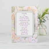 Invitation Cadre de mariage floral (Debout devant)