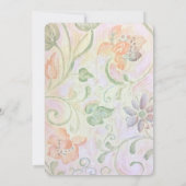 Invitation Cadre de mariage floral (Dos)