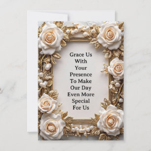 Invitation Cadre de mariage floral élégant