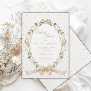 Invitation Cadre de mariage floral neutre vintage