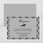 Invitation Cadre de Mariage Gothique Corbeau Noir (Devant / Derrière)
