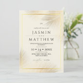 Invitation Cadre de mariage moderne plage côtière (Debout devant)