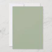Invitation Cadre de mariage Rustique Vert Or (Dos)