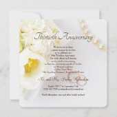 Invitation Cadre de médaillon en forme de cœur doré pour 30e (Dos)