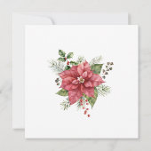 Invitation Cadre de Noël Floral | Brunch de vacances (Dos)