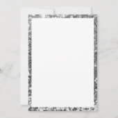 Invitation Cadre de paillettes blanc de luxe en argent élégan (Dos)