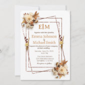 Invitation Cadre de parties scintillant avec Fleurs invitatio (Devant)