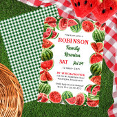 Invitation Cadre de pastèques d'été | Chèques Réunion familia