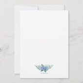 Invitation Cadre de photo d'invitation à l'hydrangea bleu (Dos)