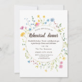 Invitation Cadre de prairie Fleur sauvage aquarelle (Devant)