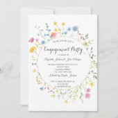 Invitation Cadre de prairie Fleur sauvage aquarelle (Devant)